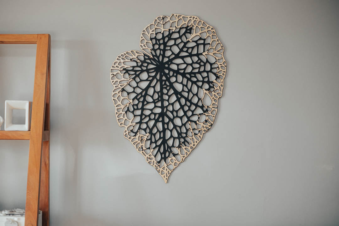 Exotic Leaf Wooden Wall Art - Tropical Gleam