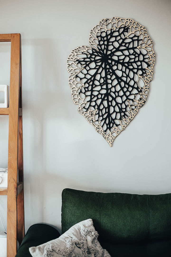 Exotic Leaf Wooden Wall Art - Tropical Gleam