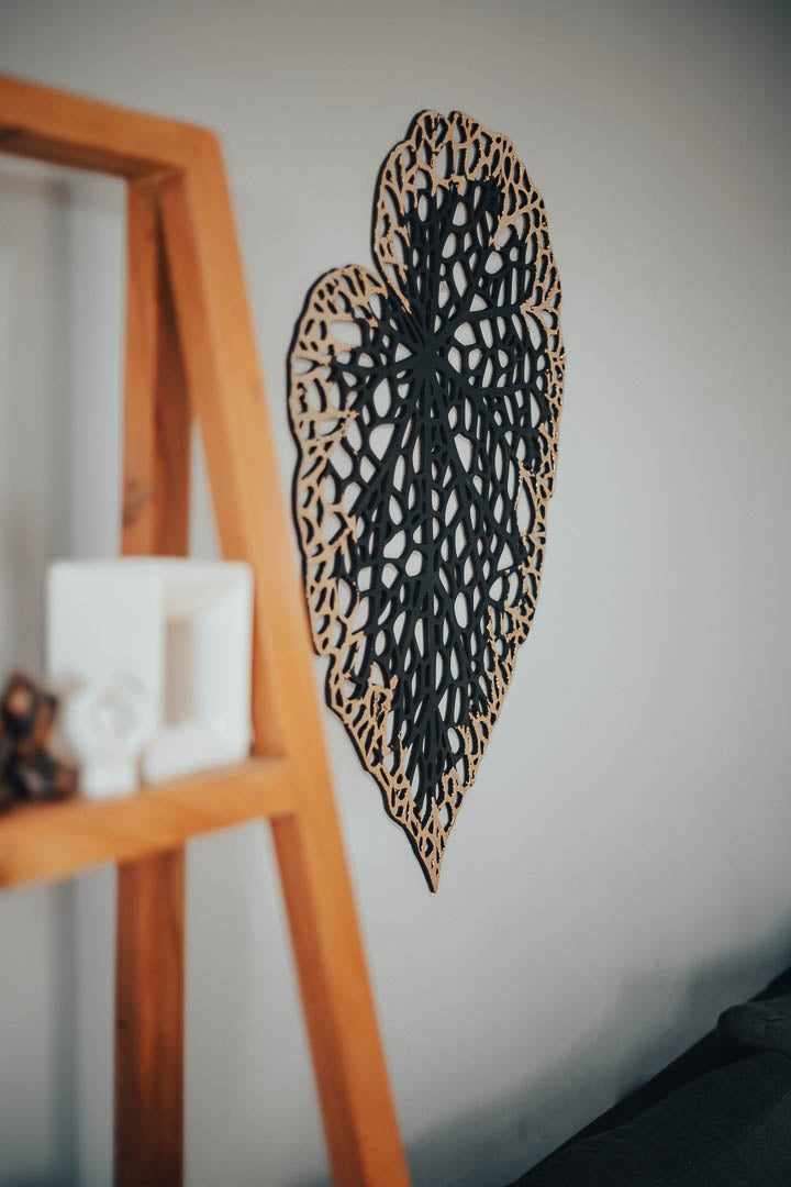 Exotic Leaf Wooden Wall Art - Tropical Gleam