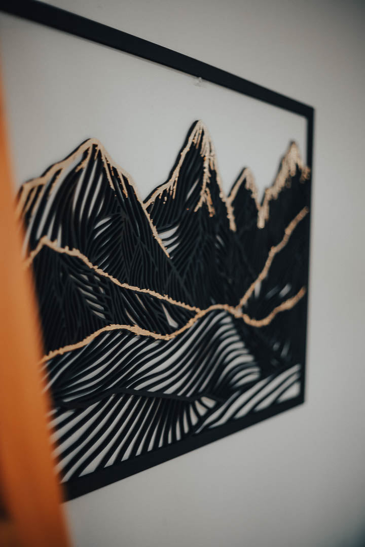 Mountain Landscape Wooden Wall Art - Peak Serenity