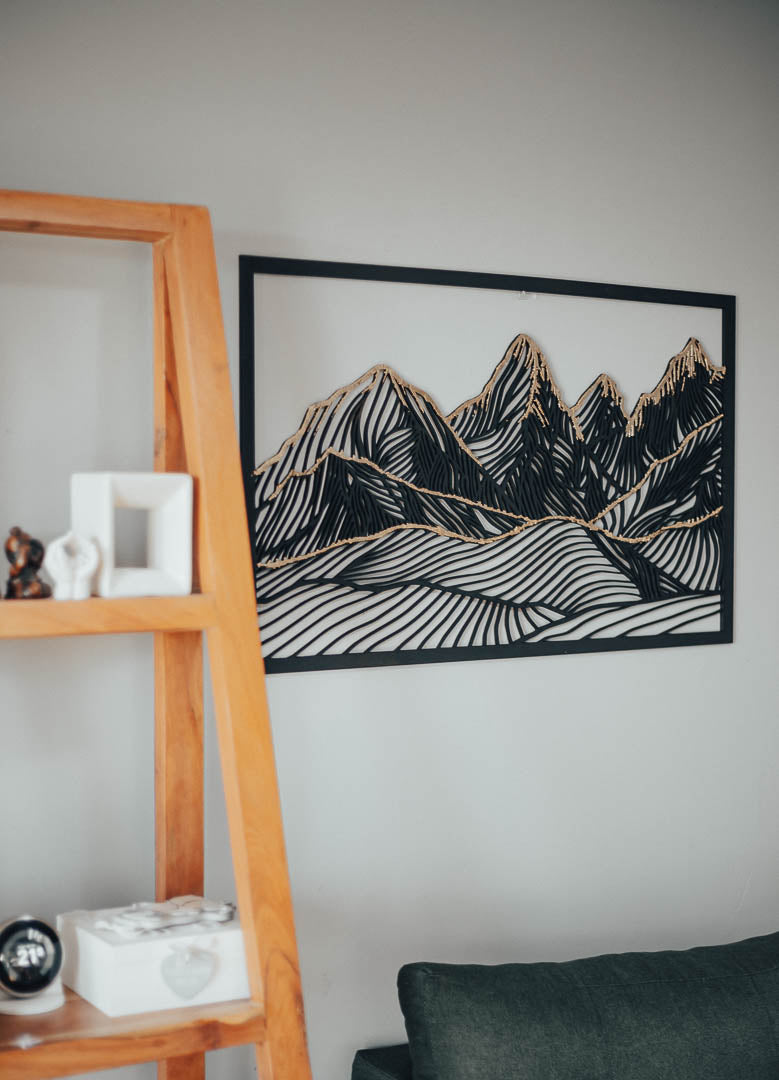 Mountain Landscape Wooden Wall Art - Peak Serenity