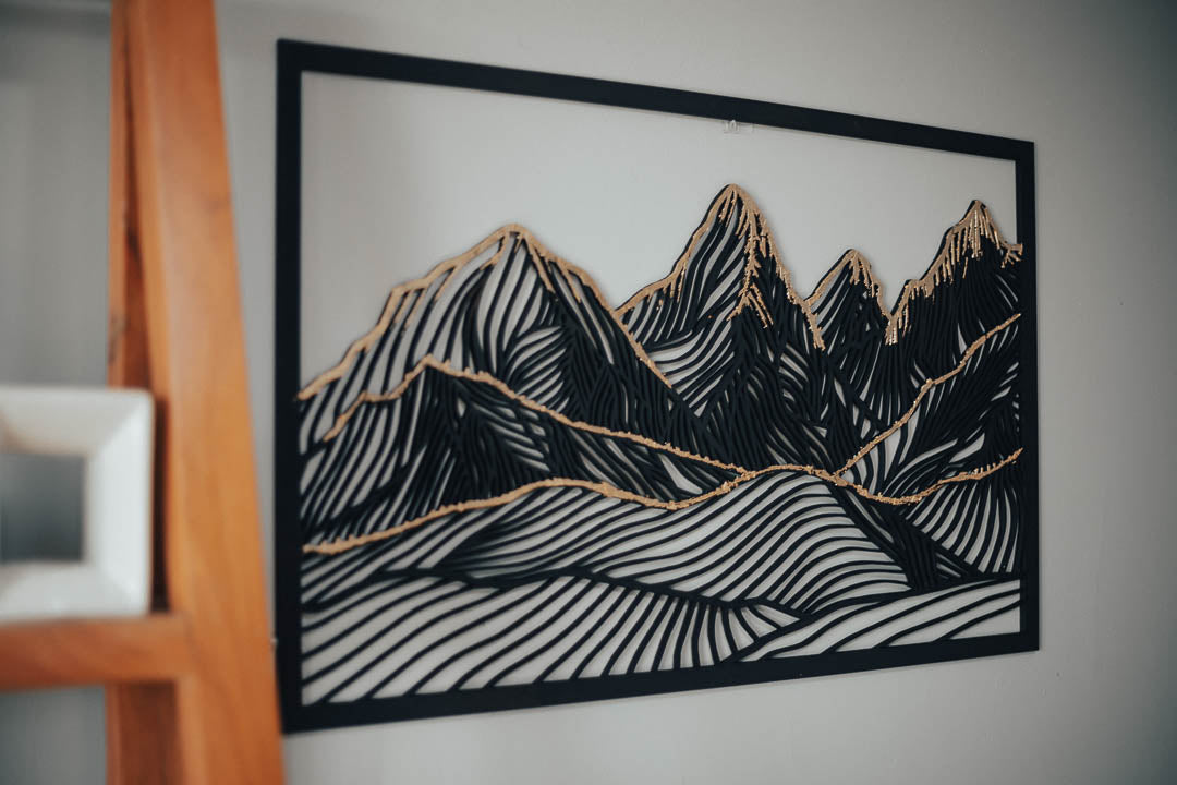 Mountain Landscape Wooden Wall Art - Peak Serenity