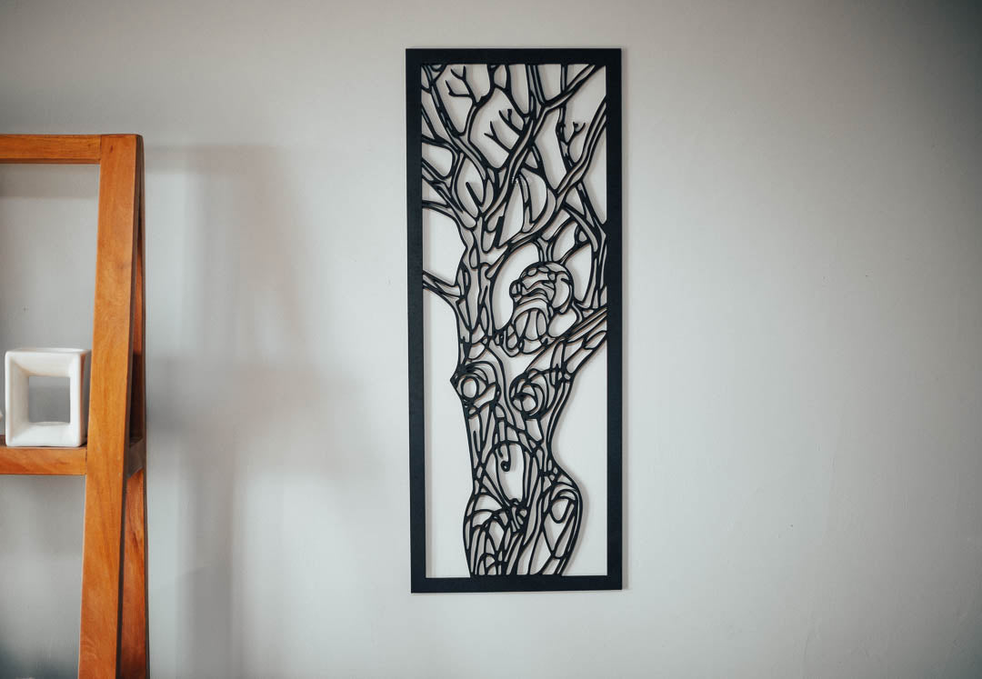 Lady Silhouette Tree Wooden Wall Art - Lady of the Earth