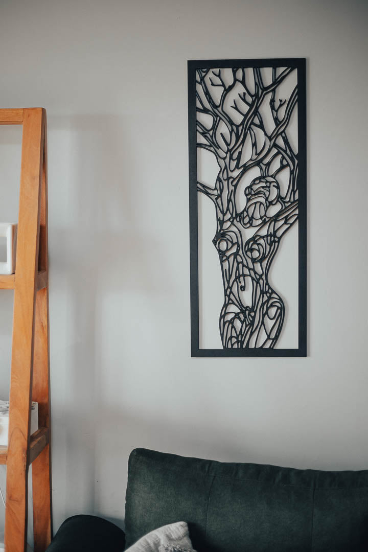 Lady Silhouette Tree Wooden Wall Art - Lady of the Earth