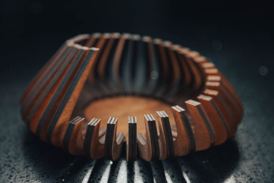 Handcrafted Wooden Spiral Candle Holder