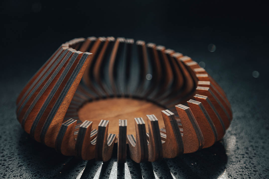 Handcrafted Wooden Spiral Candle Holder