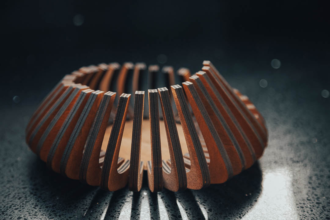 Handcrafted Wooden Spiral Candle Holder