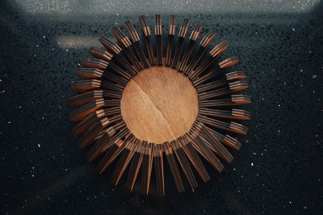 Handcrafted Wooden Spiral Candle Holder