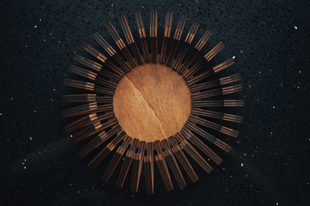 Handcrafted Wooden Spiral Candle Holder