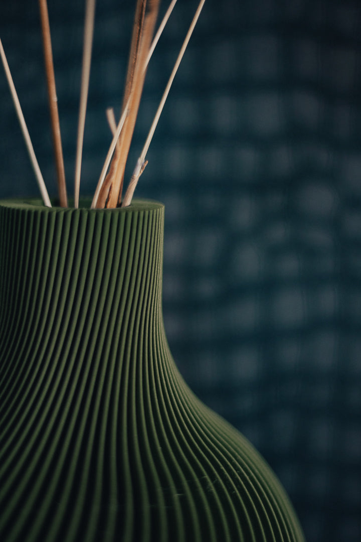 Modern Ribbed Vase