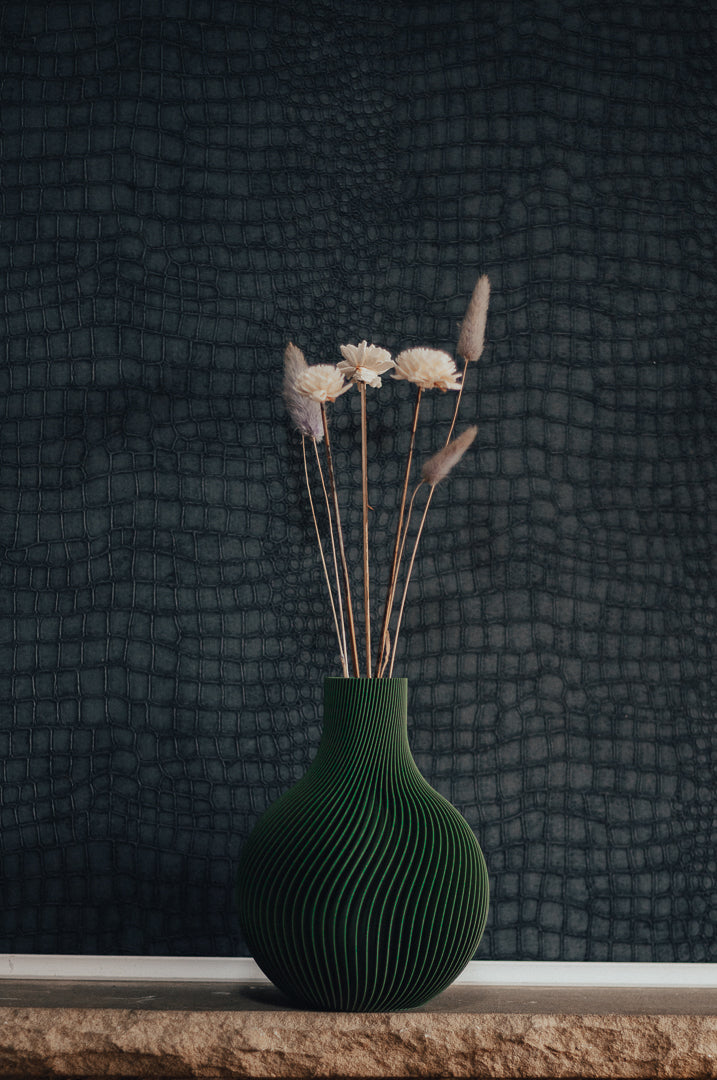 Modern Ribbed Vase